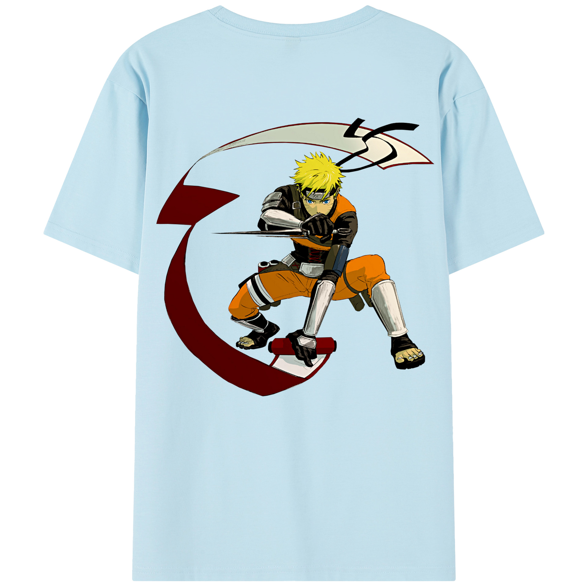 （画像用） NARUTO -ナルト- うずまき ナルト Uzumaki Naruto 綿100％半袖Tシャツ（背面プリント）